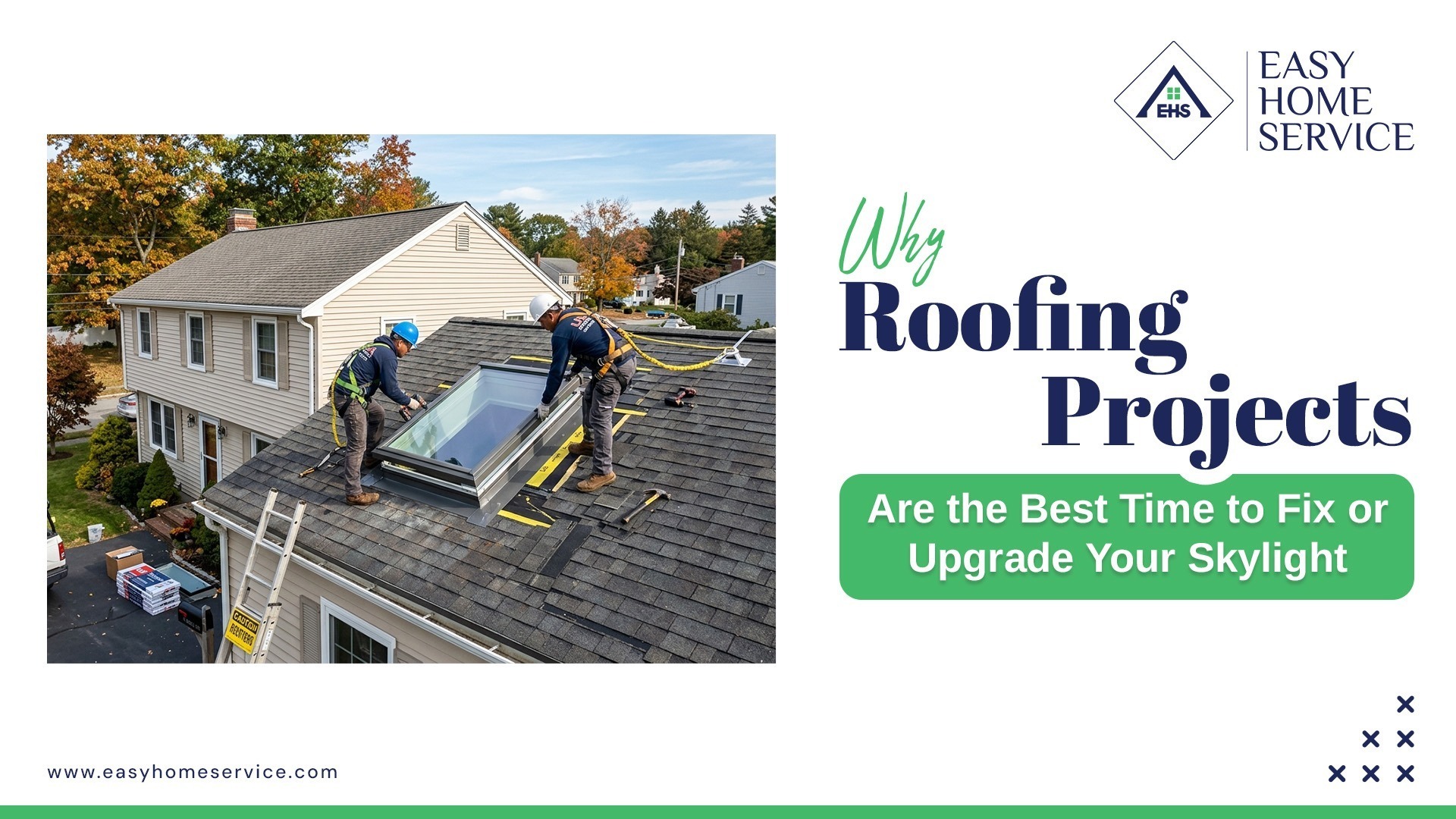 skylight on a roof project in a usa home